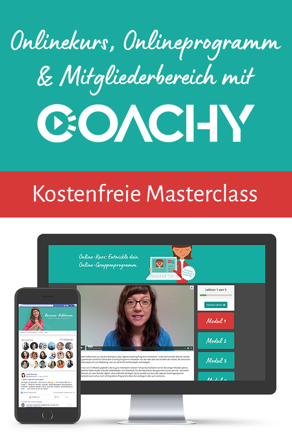 Kostenfreie Masterclass: Onlinekurse und Online-Programme erstellen mit Coachy