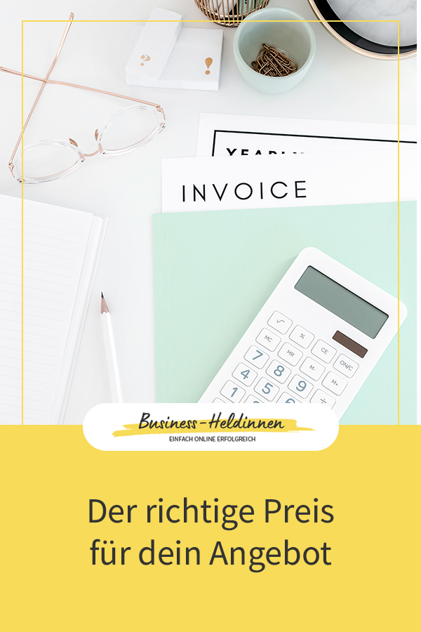 Onlinekurs "Der richtige Preis für dein Angebot"