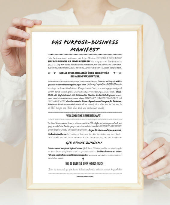 Das Purpose-Business Manifest