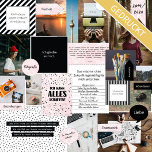 Vision Board Layout-Set - "Black & White" (Gedruckt)