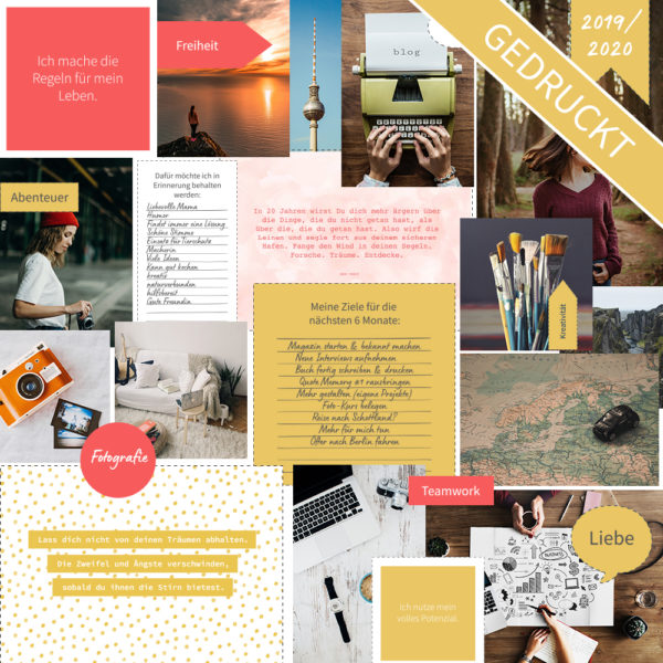 Vision Board Layout-Set - "Colors" (Gedruckt)