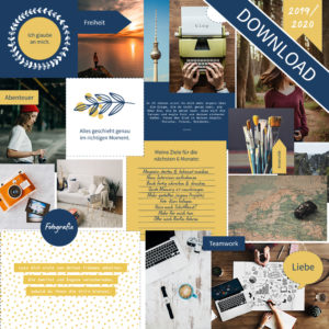 Vision Board Layout-Set - "Flowers" (Digital Download)
