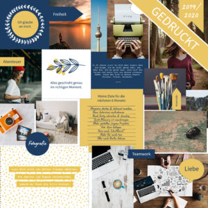Vision Board Layout-Set - "Flowers" (Gedruckt)