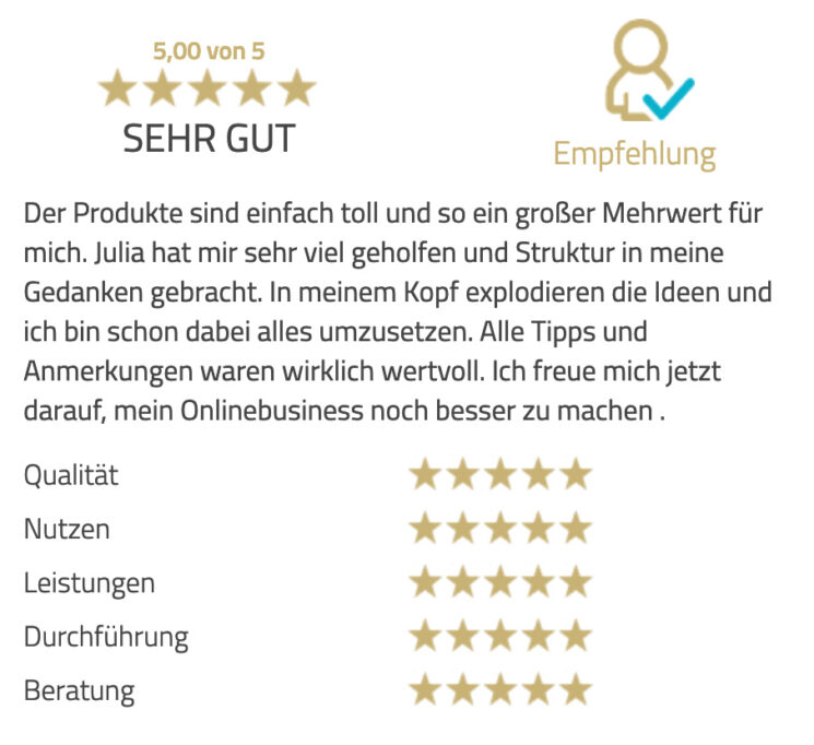 Kundenfeedback Businessheldinnen