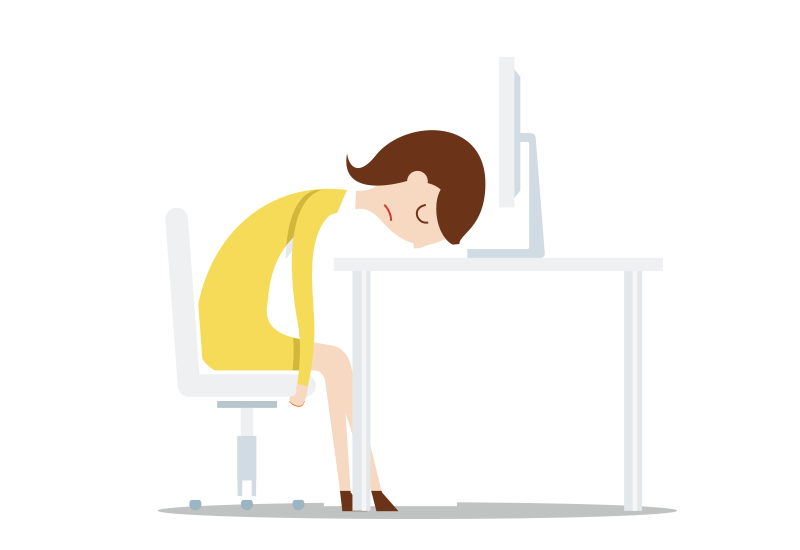 Businessheldin überfordert