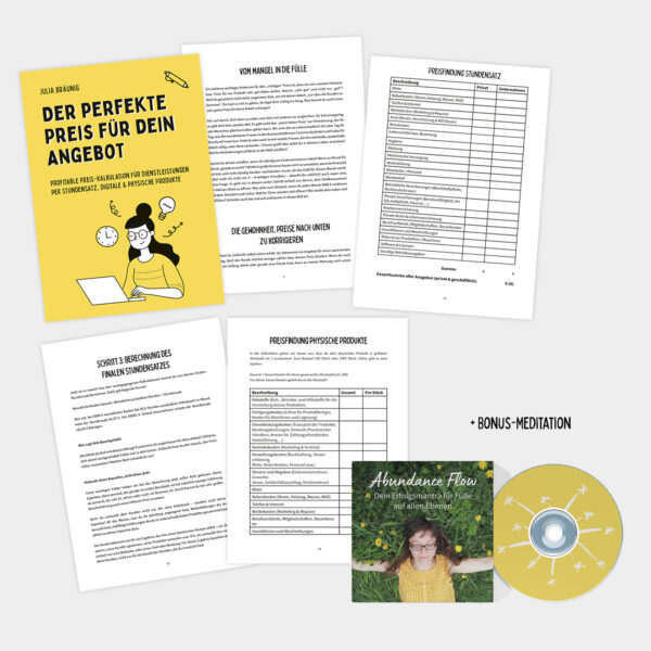 Der perfekte Preis für dein Angebot: Stundensatz, digitale & physische Produkte