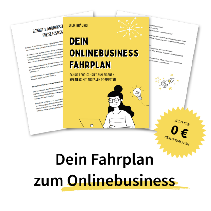 Onlinebusiness Fahrplan