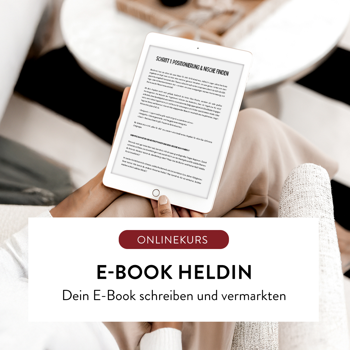 Onlinekurs "E-Book Heldin: Erfolgreiche E-Books erstellen und vermarkten"